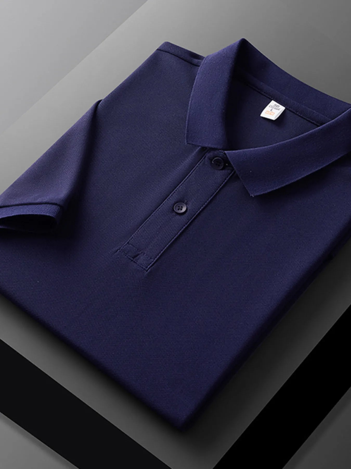 Men's Plus Size Solid Short Sleeve Polo.