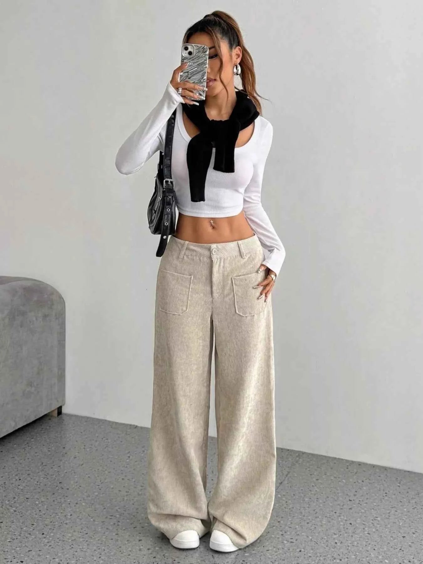 Wide Leg Corduroy Pants