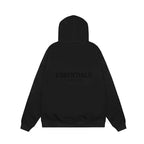 Hooded hoodie with black letters flocked FOG double thread ESSENTIALS eprolo