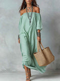 New SpringSummer Elegant Striped Loose-Fit Chic Holiday Dress For Women