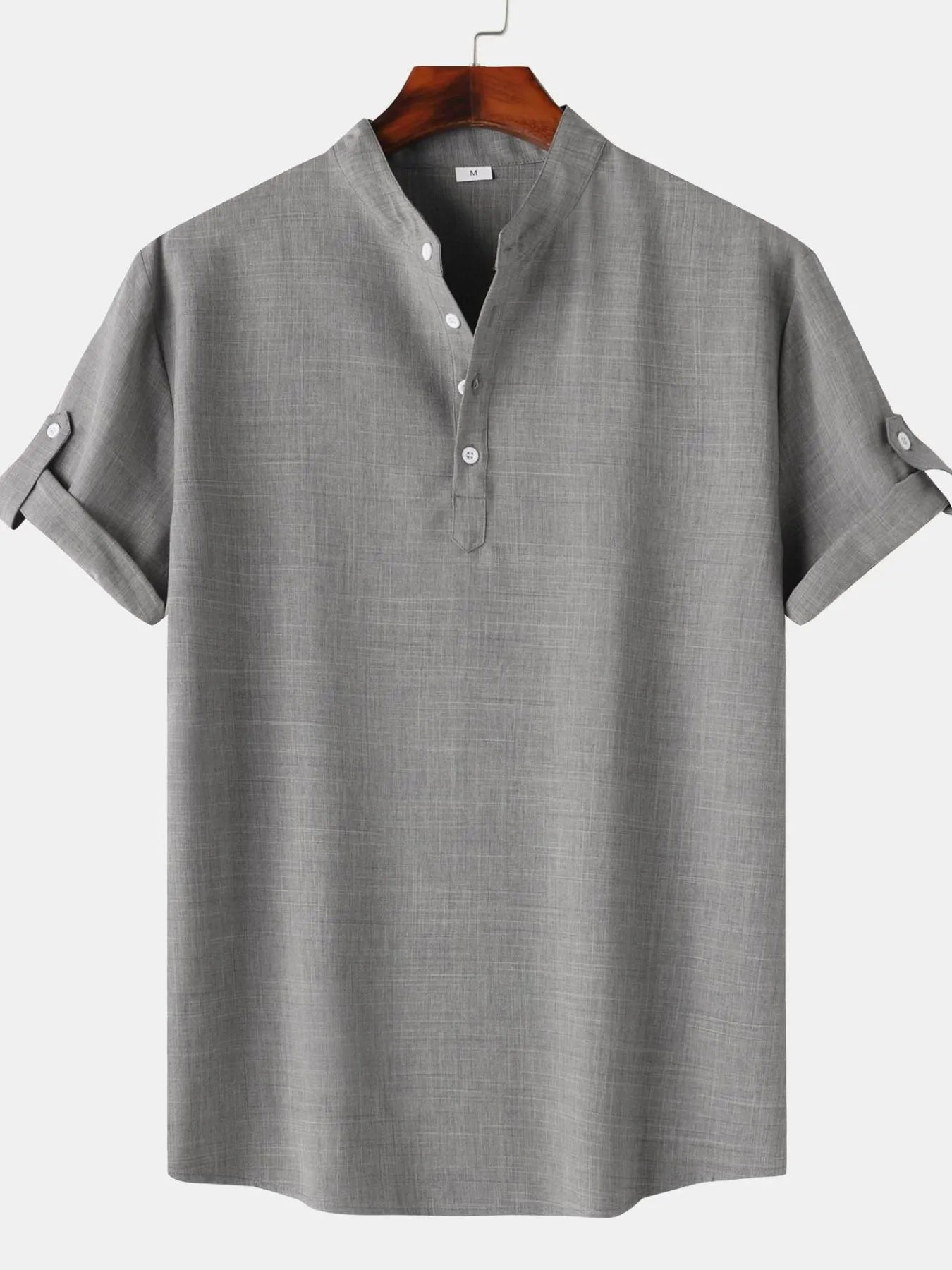 Men's Button Detail Short Sleeve Blouse.