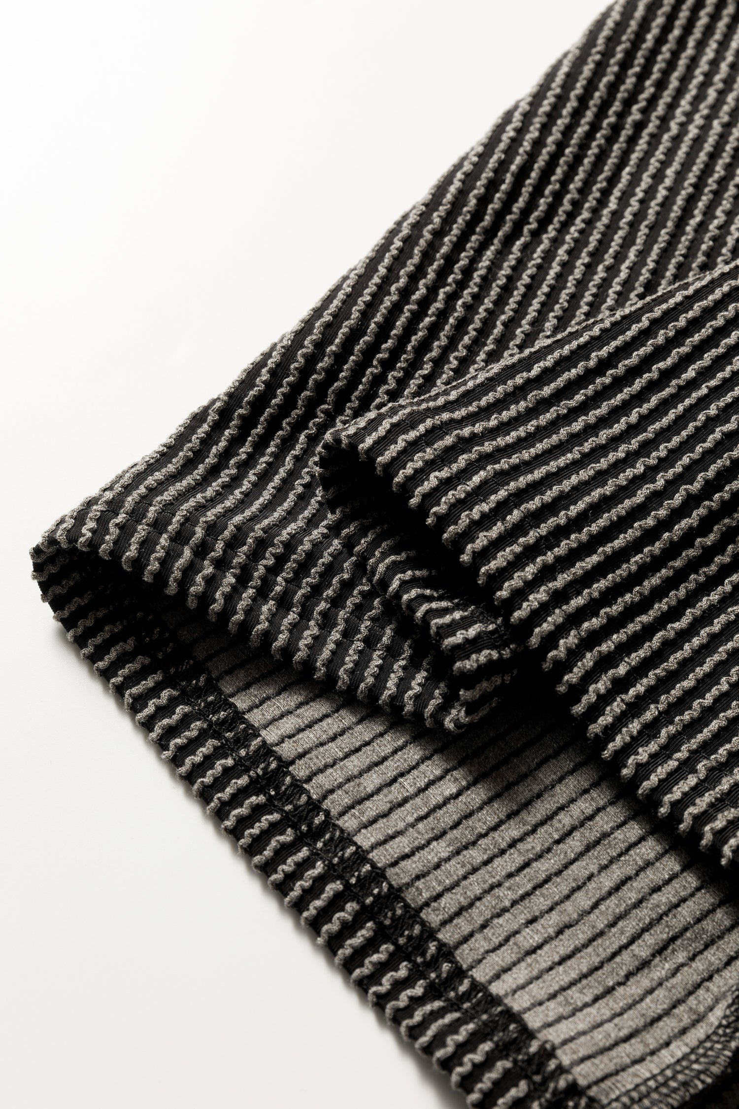 Carbon Grey Twisted Ribbed Dolman Long Sleeve Top