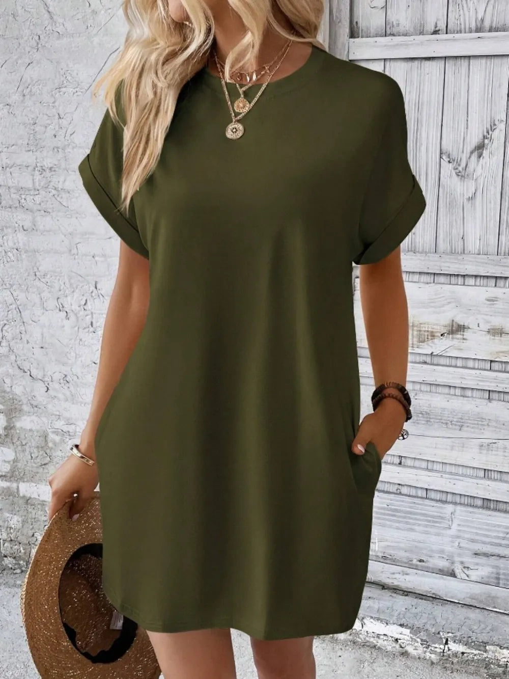 Casual Short Sleeve Dress.