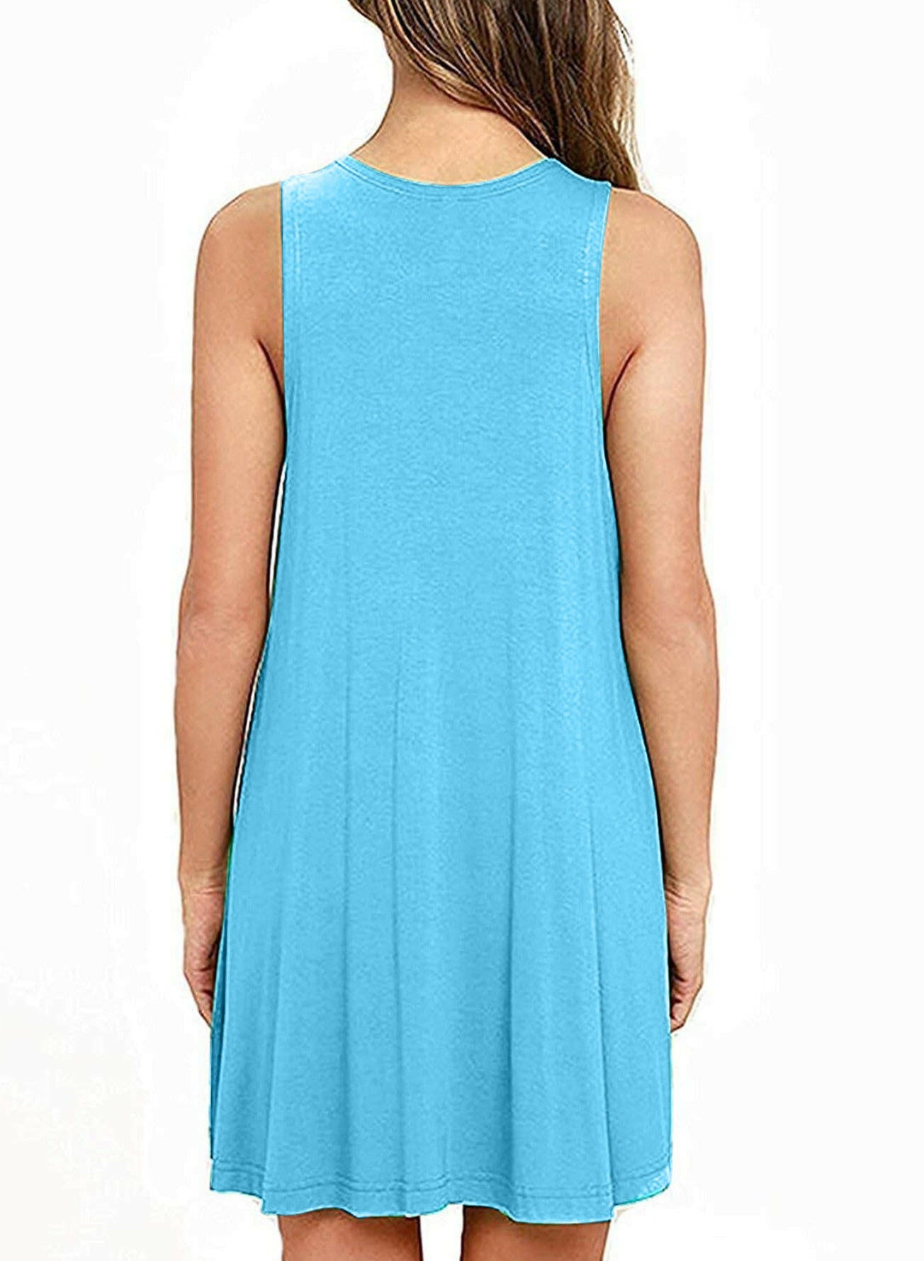 Sleeveless Dress with Pockets.