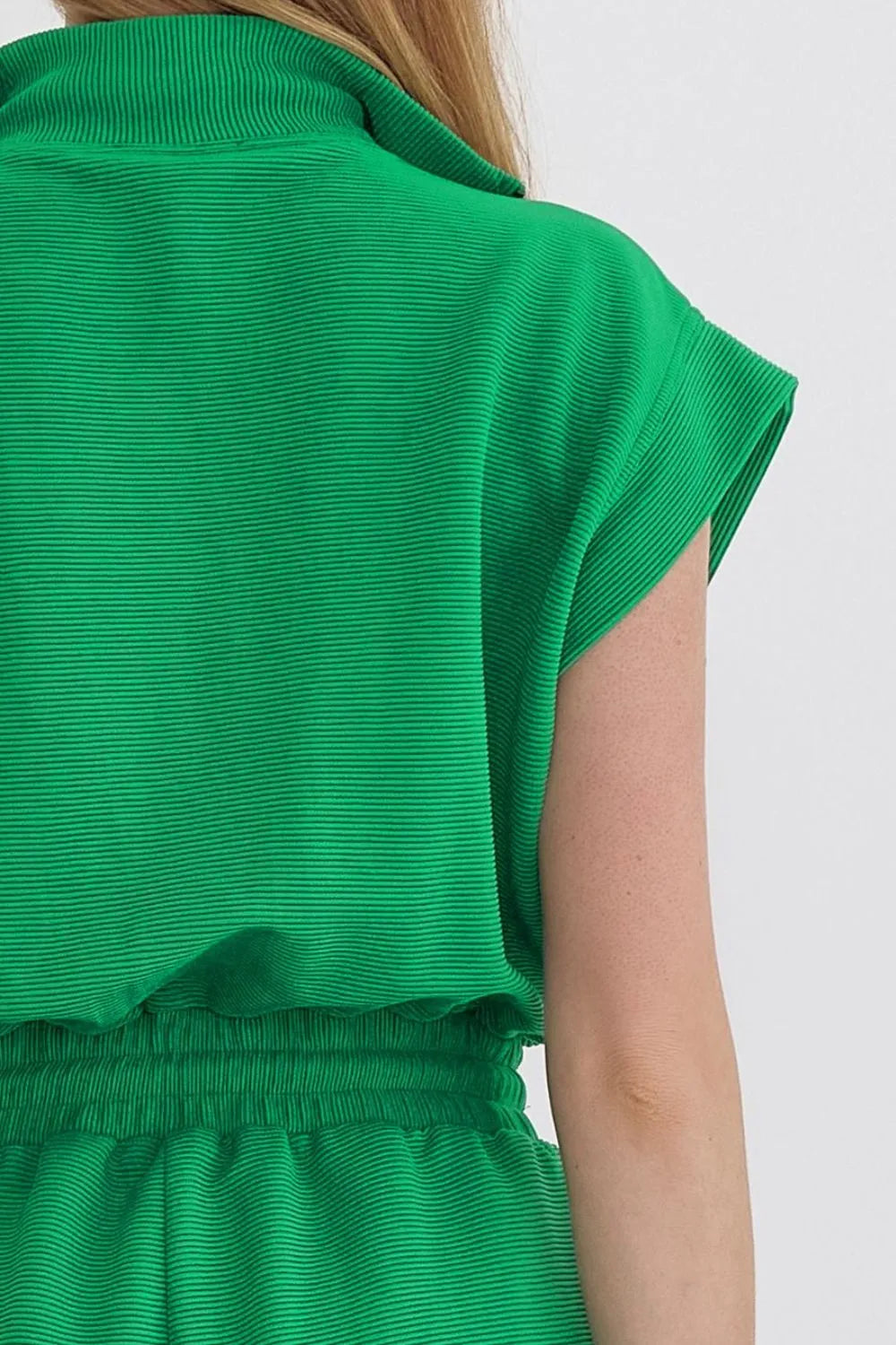 Waist Half Zip Romper.