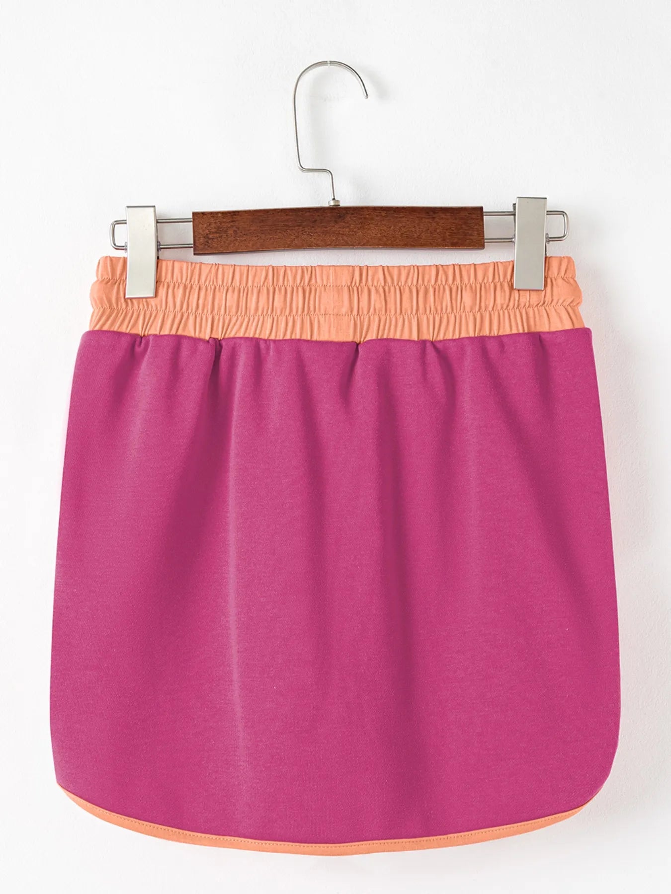 Contrast Trim Long Sleeve Top and Skort Set.