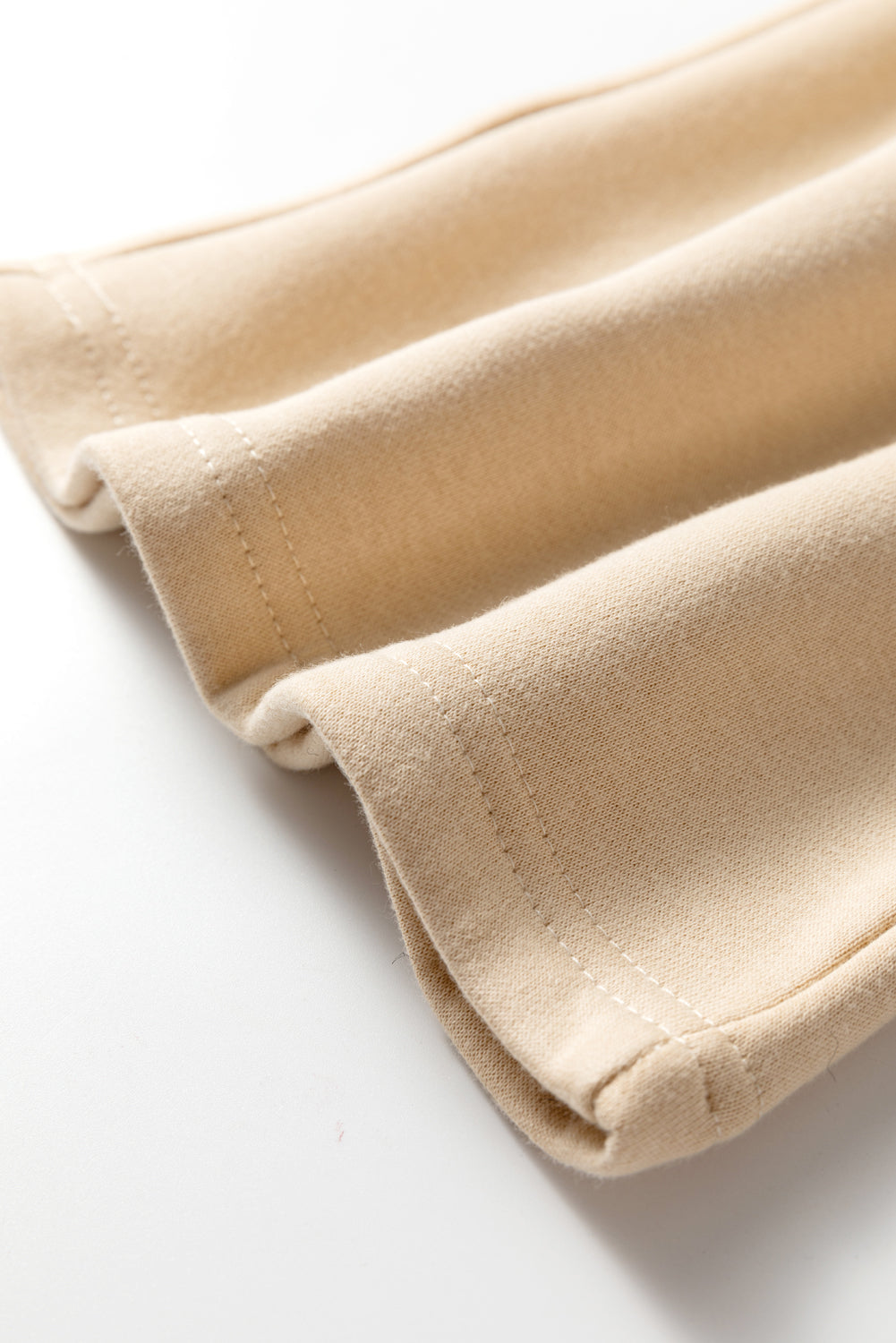 Oatmeal Fleece Lined Leopard Drawstring Elastic Waist Solid Pants