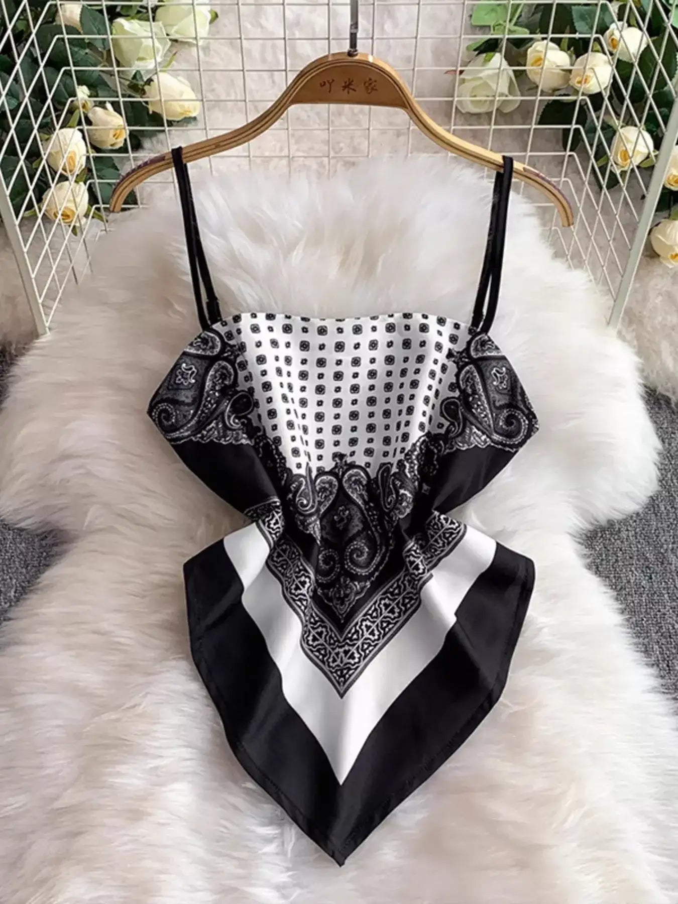 Tie Back Printed Cami and Pants Set.