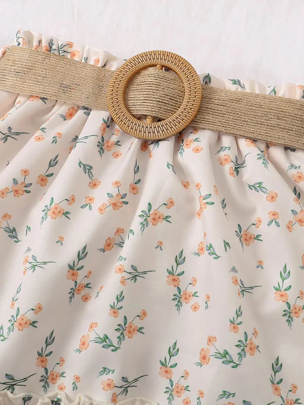 Single Shoulder Top and Printed Skirt Set.