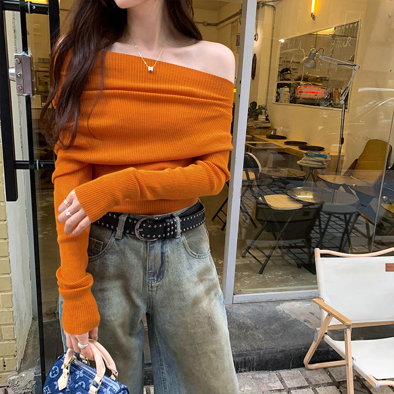 fitted inner layer knit top for women,  elegant and wearable