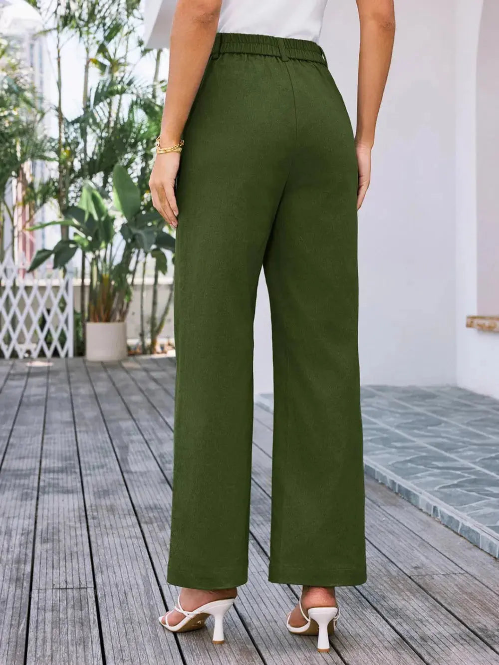 High Waist Wide Leg Pants.