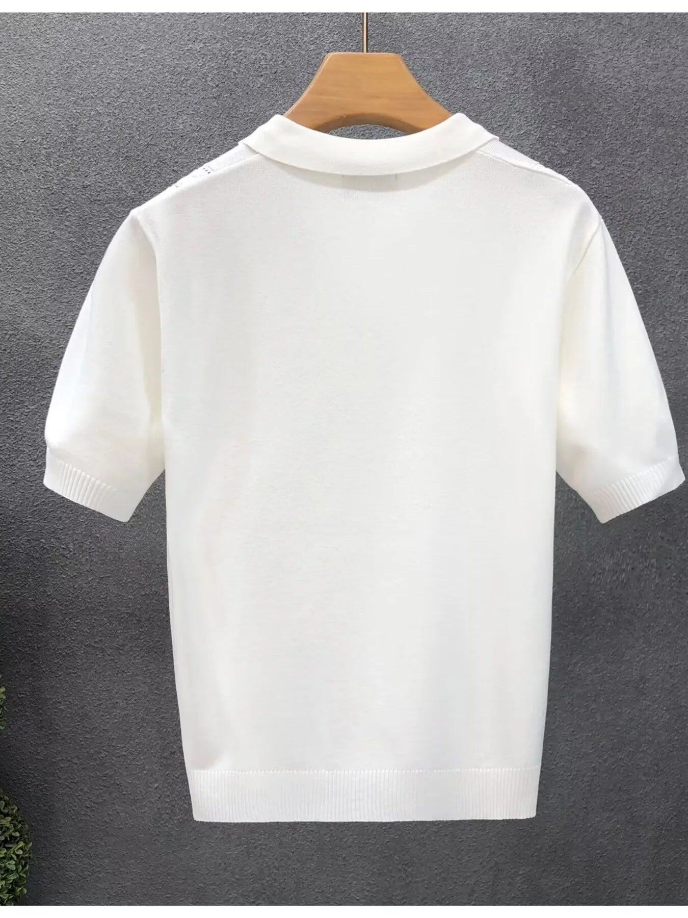 Men's Detail Short Sleeve Polo Plus Size.