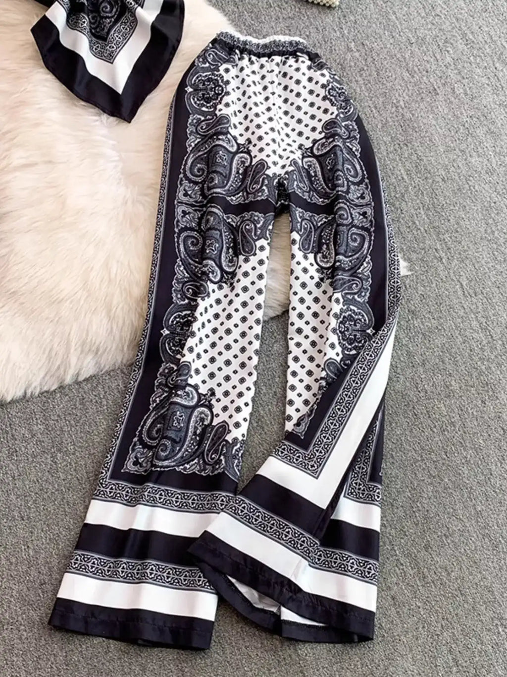 Tie Back Printed Cami and Pants Set.