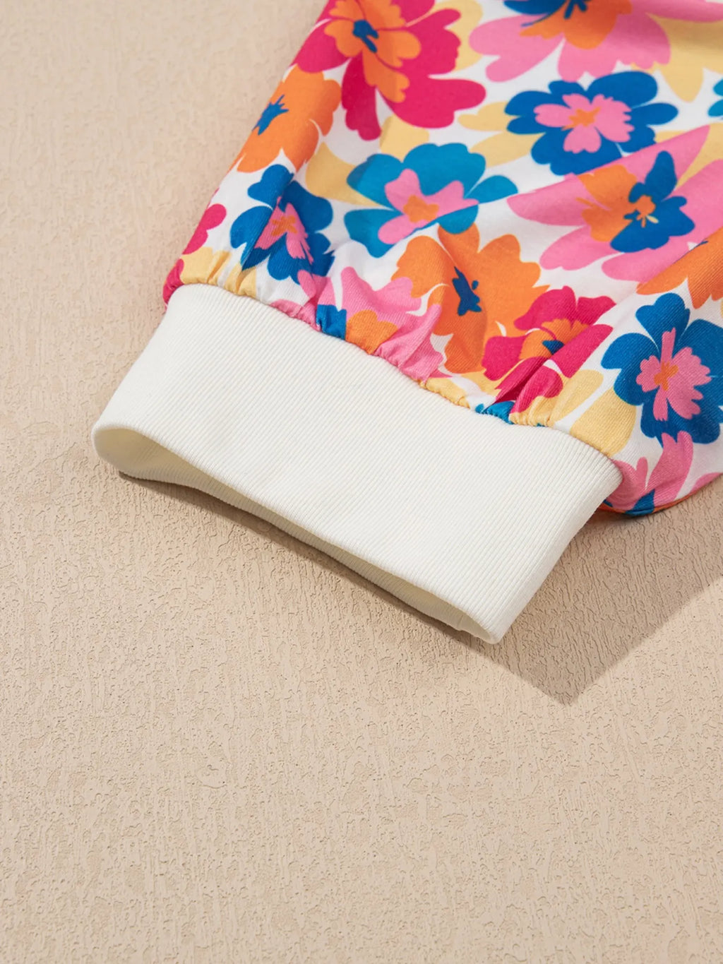 Floral Puff Sleeve Round Neck T-Shirt.