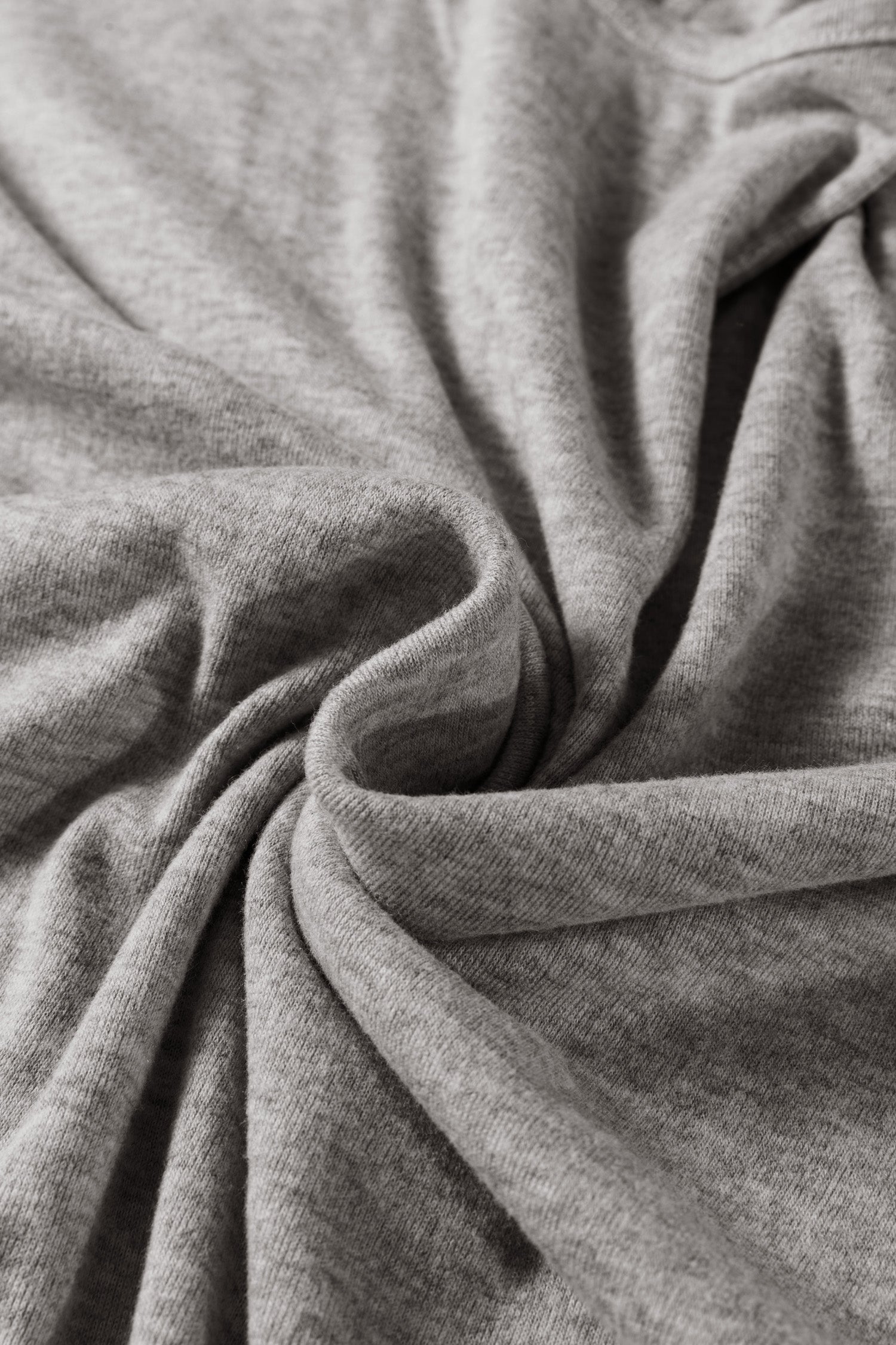 Light Grey Solid Color Extended Cuffs Long Sleeve Top