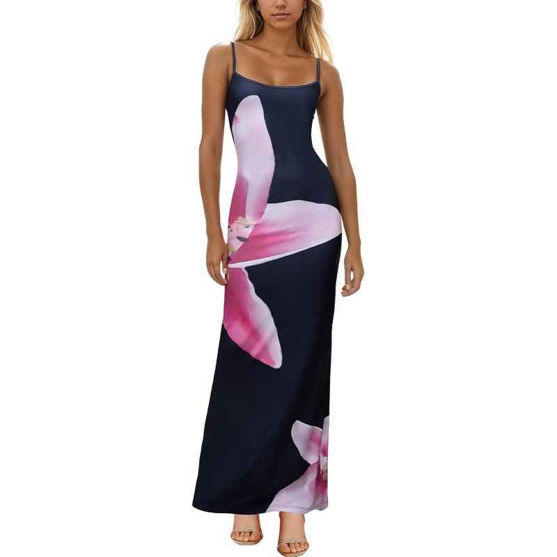 Bodycon Printed Strap Dress European And American Style