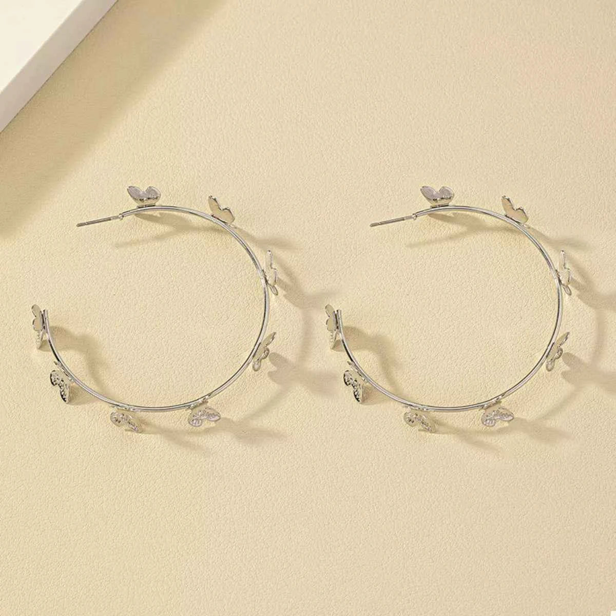 Butterfly Vine Hoop Earrings