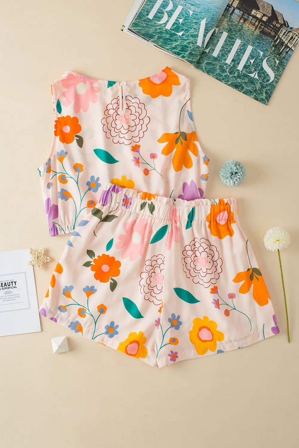 WOMEN Sleeveless Top and Shorts Set - CHIC TB
