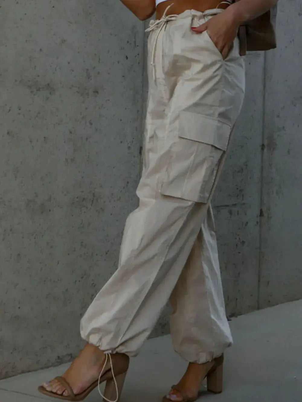 Drawstring Pants with Pockets.