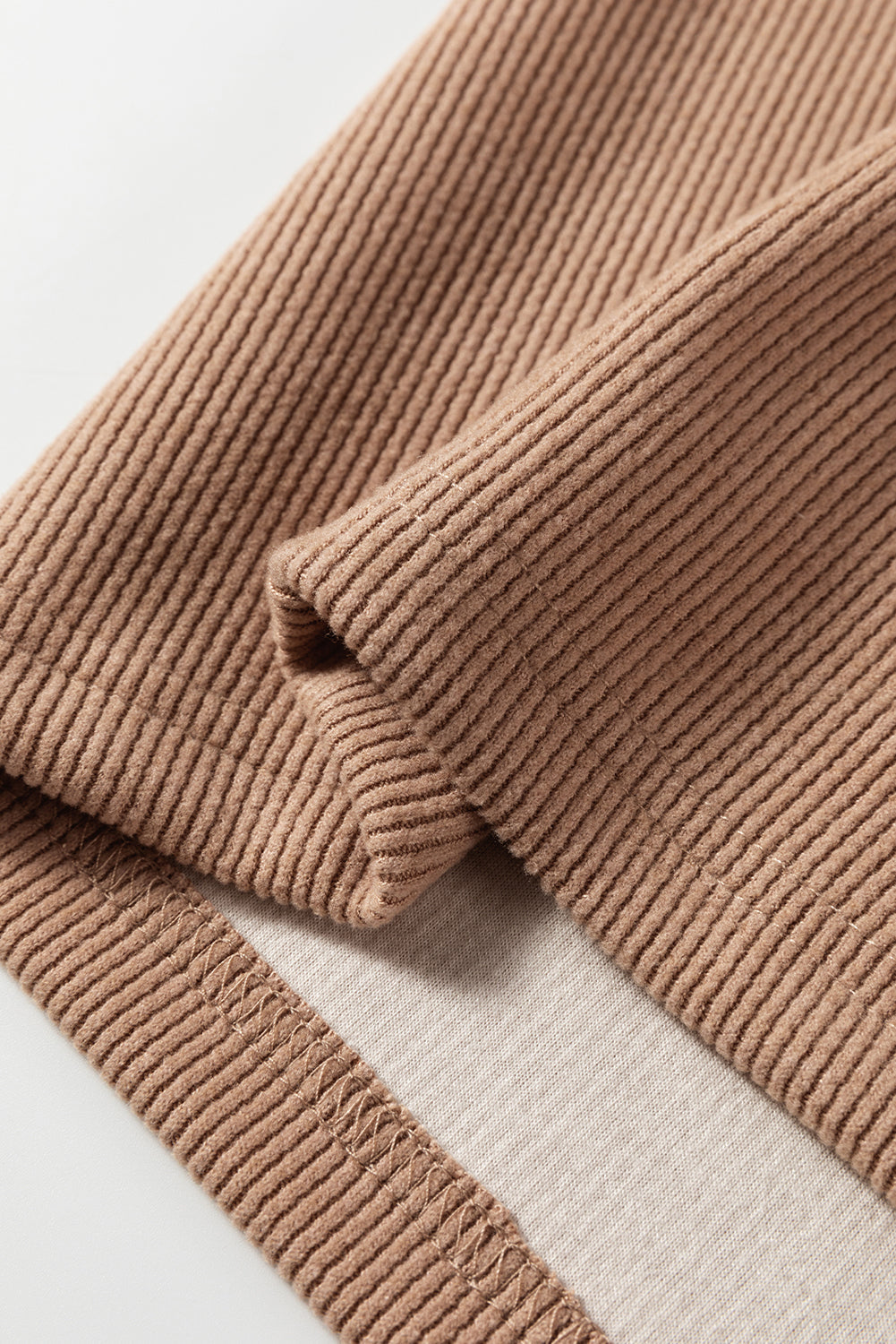 Dark Khaki Leopard Drawstring Pullover Hoodie and High Waist Pants Corduroy Suit Dear-Lover Dropshipping