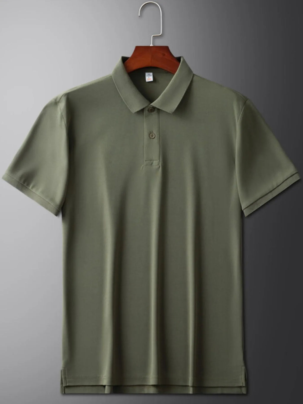 Men's Plus Size Solid Short Sleeve Polo.