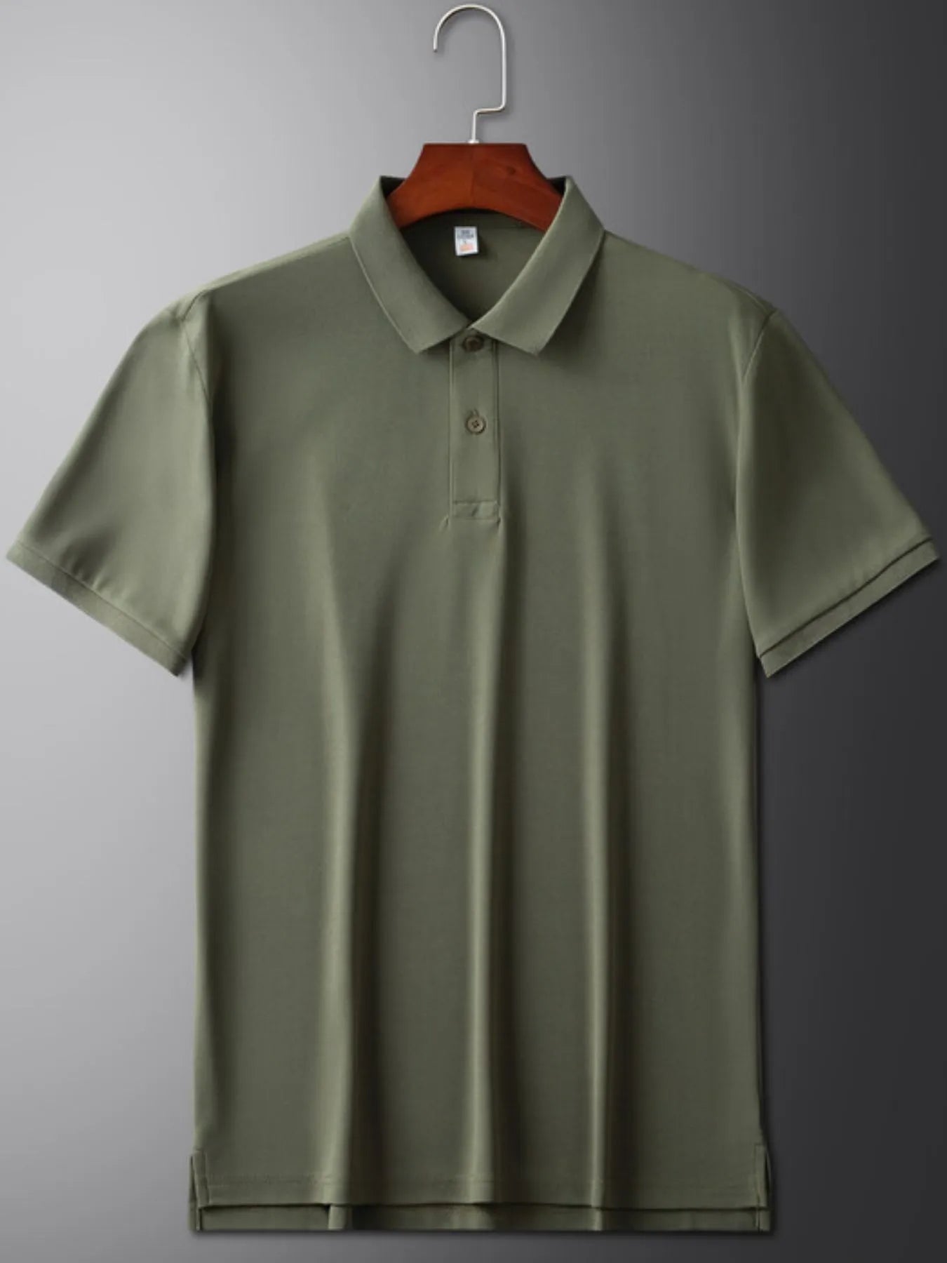 Men's Plus Size Solid Short Sleeve Polo.