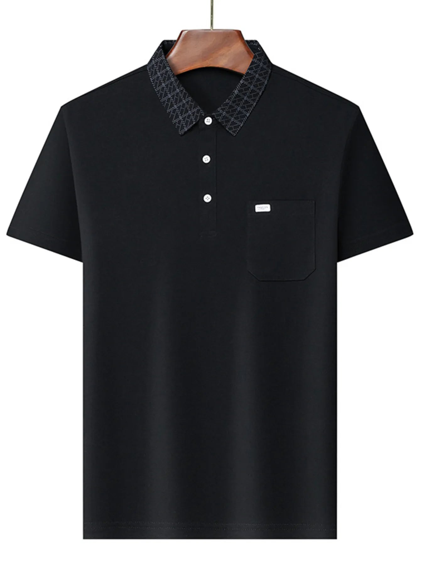 Men's Plus Size Short Sleeve Polo with Chest Pocket.