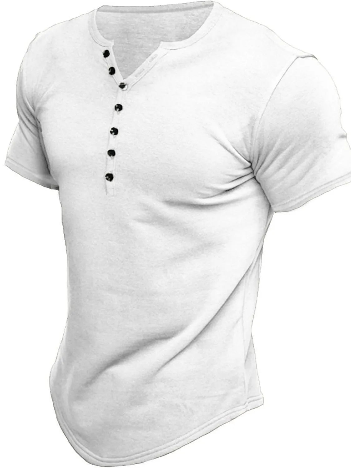 Button Detail Short Sleeve Polo for men.
