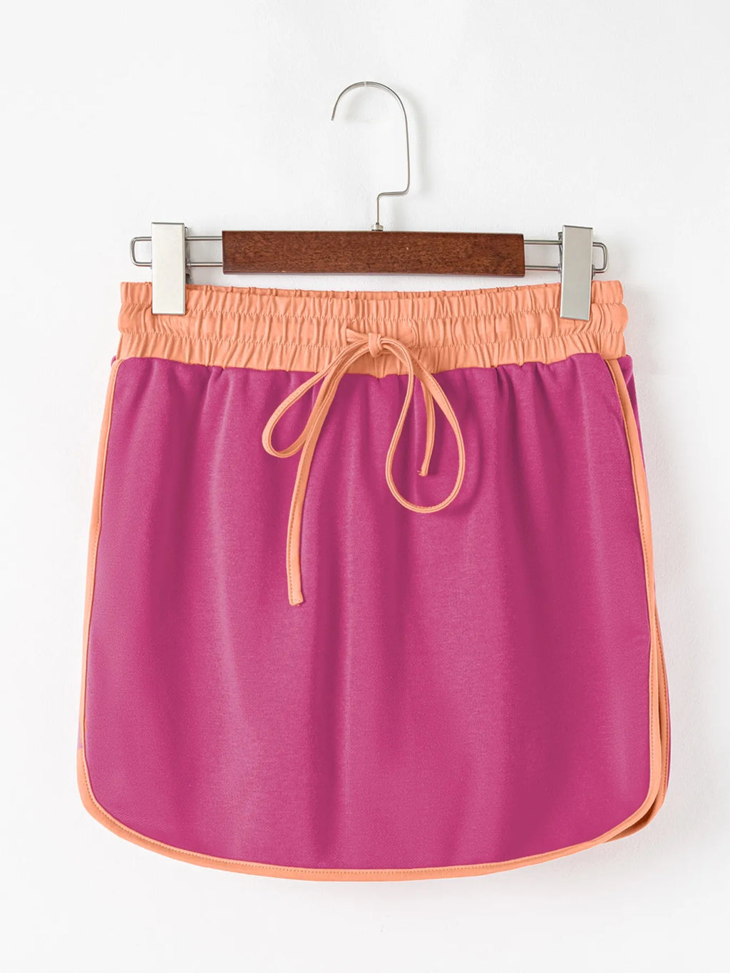 Contrast Trim Long Sleeve Top and Skort Set.