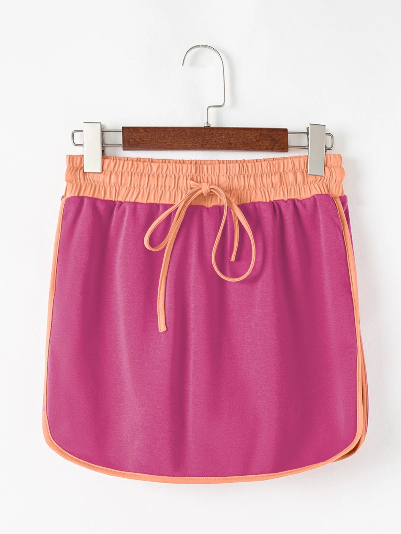 Contrast Trim Long Sleeve Top and Skort Set.