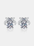 1 Carat Moissanite 925 Sterling Silver Stud Earrings.