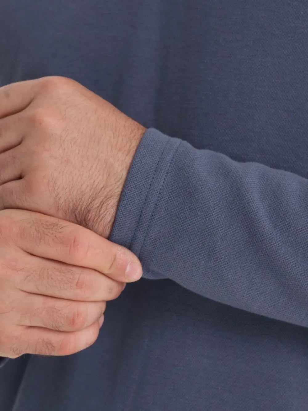 Men's Collared Neck Long Sleeve Polo.