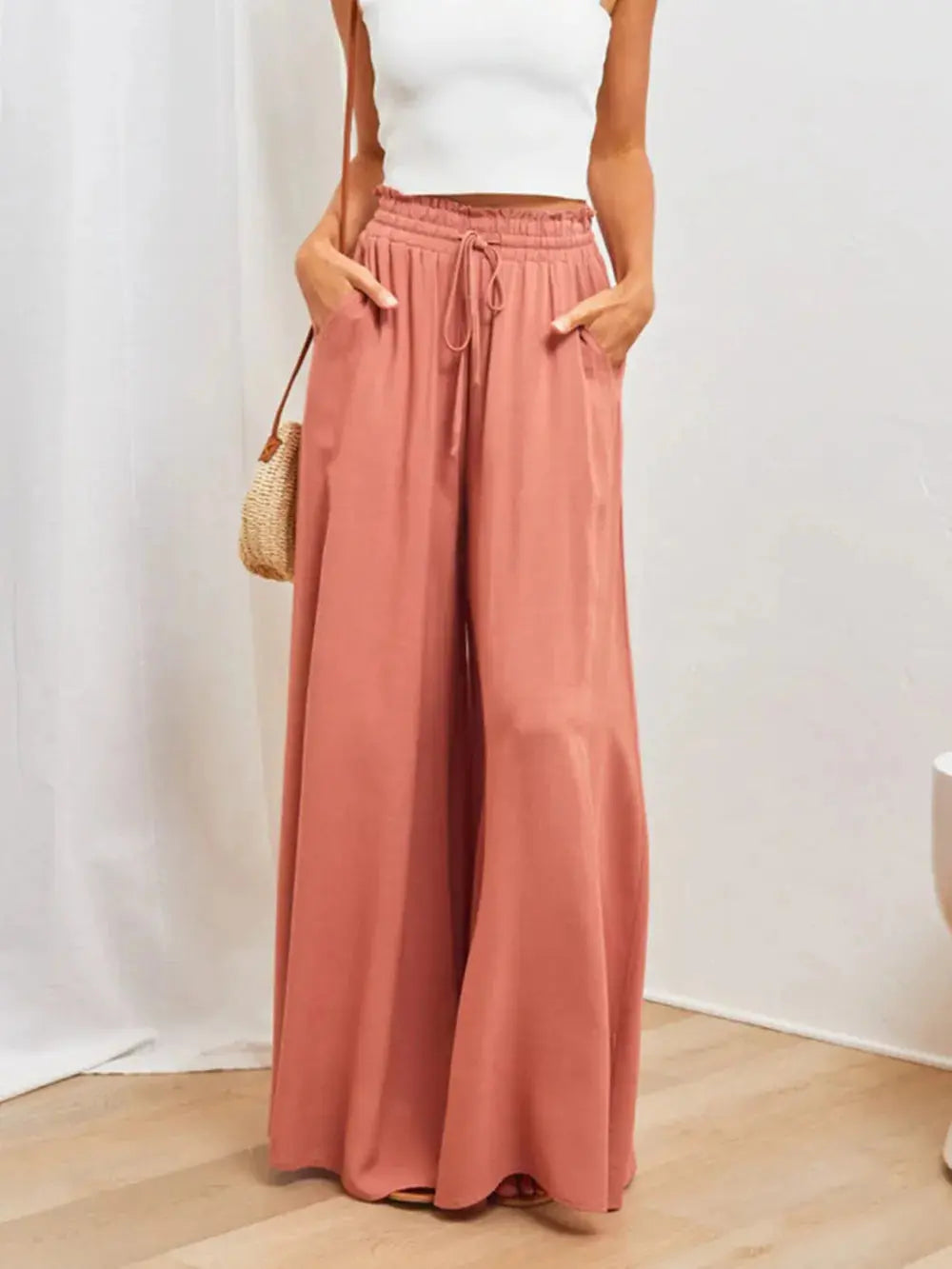 High Waist Wide Leg Pants.