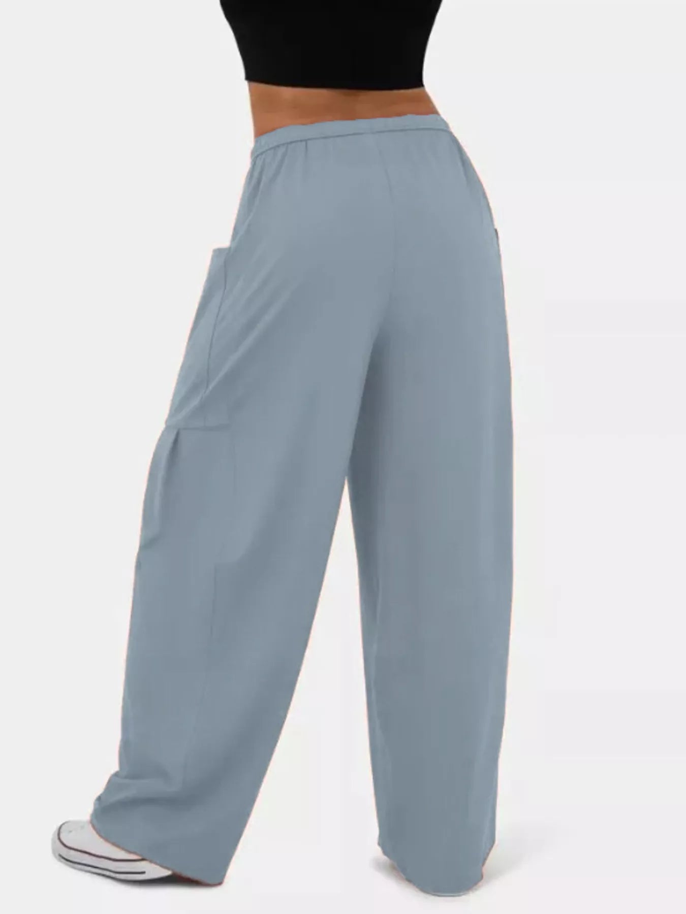 Drawstring Wide Leg Pants.