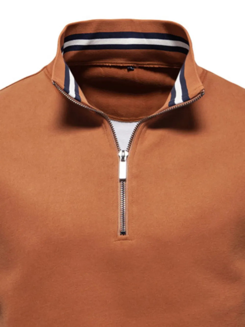 Men's Color Block Long Sleeve Polo.