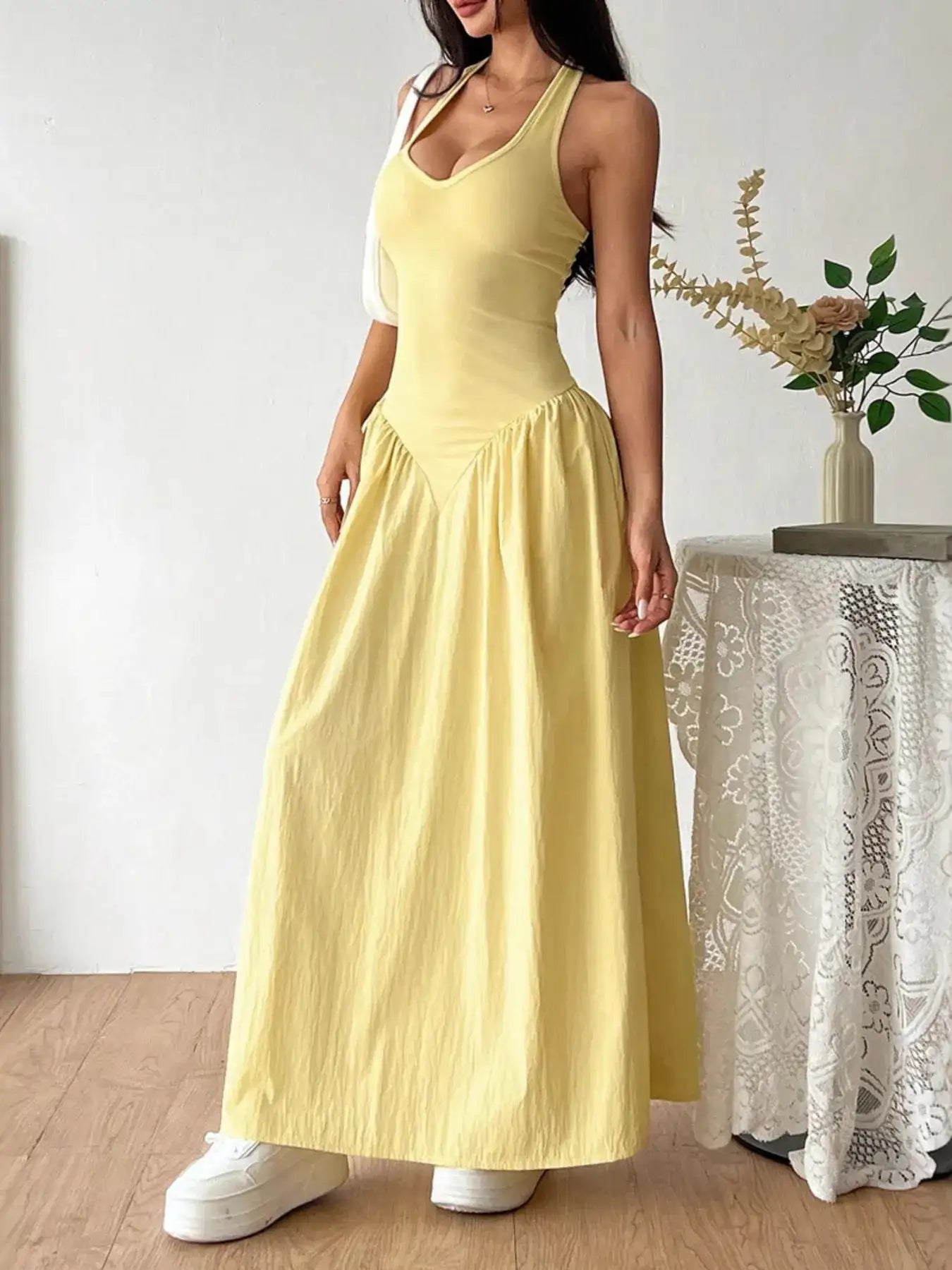 Halter Neck Maxi Dress.