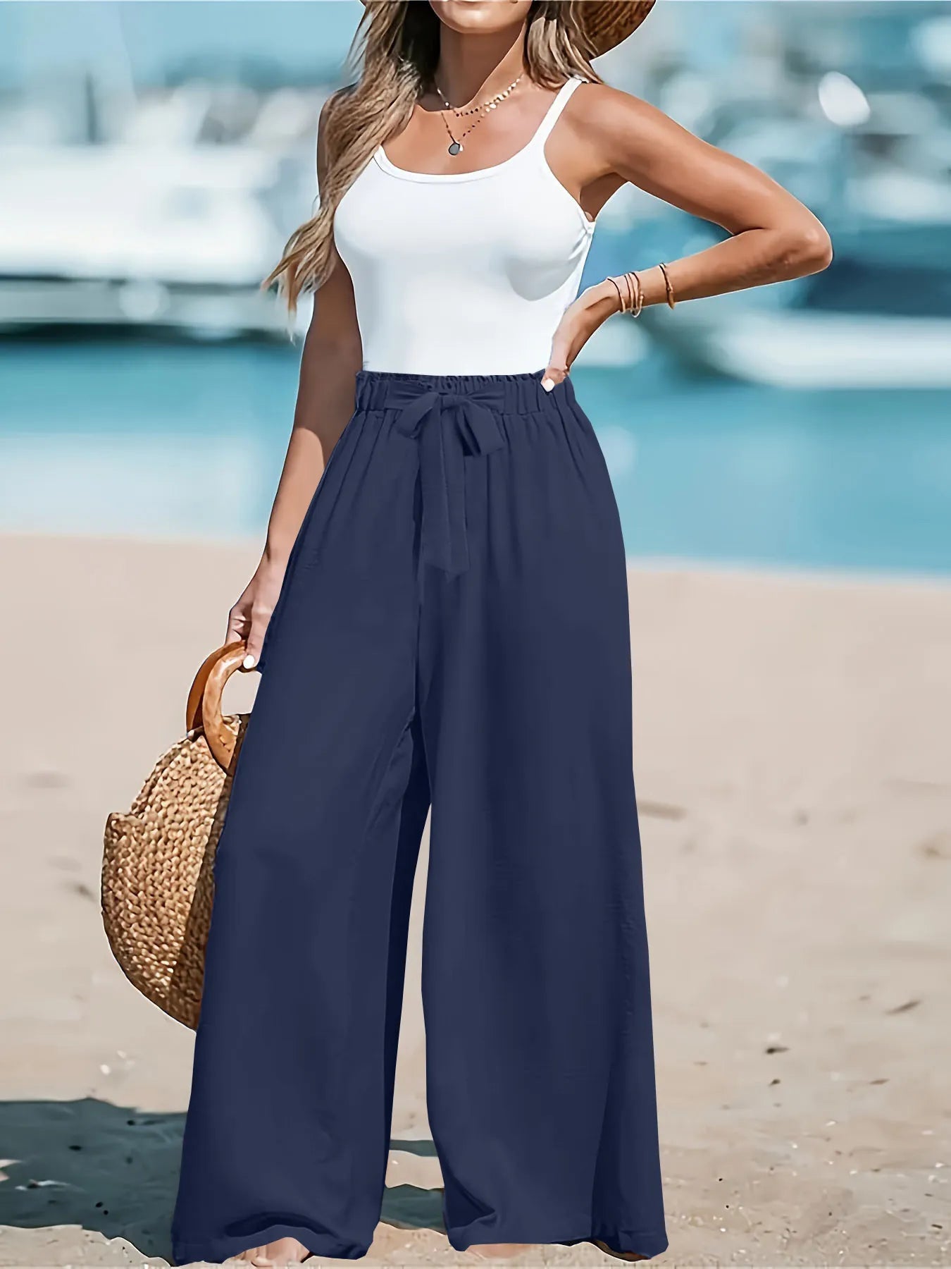 Waist Wide Leg Pants Plus Size.