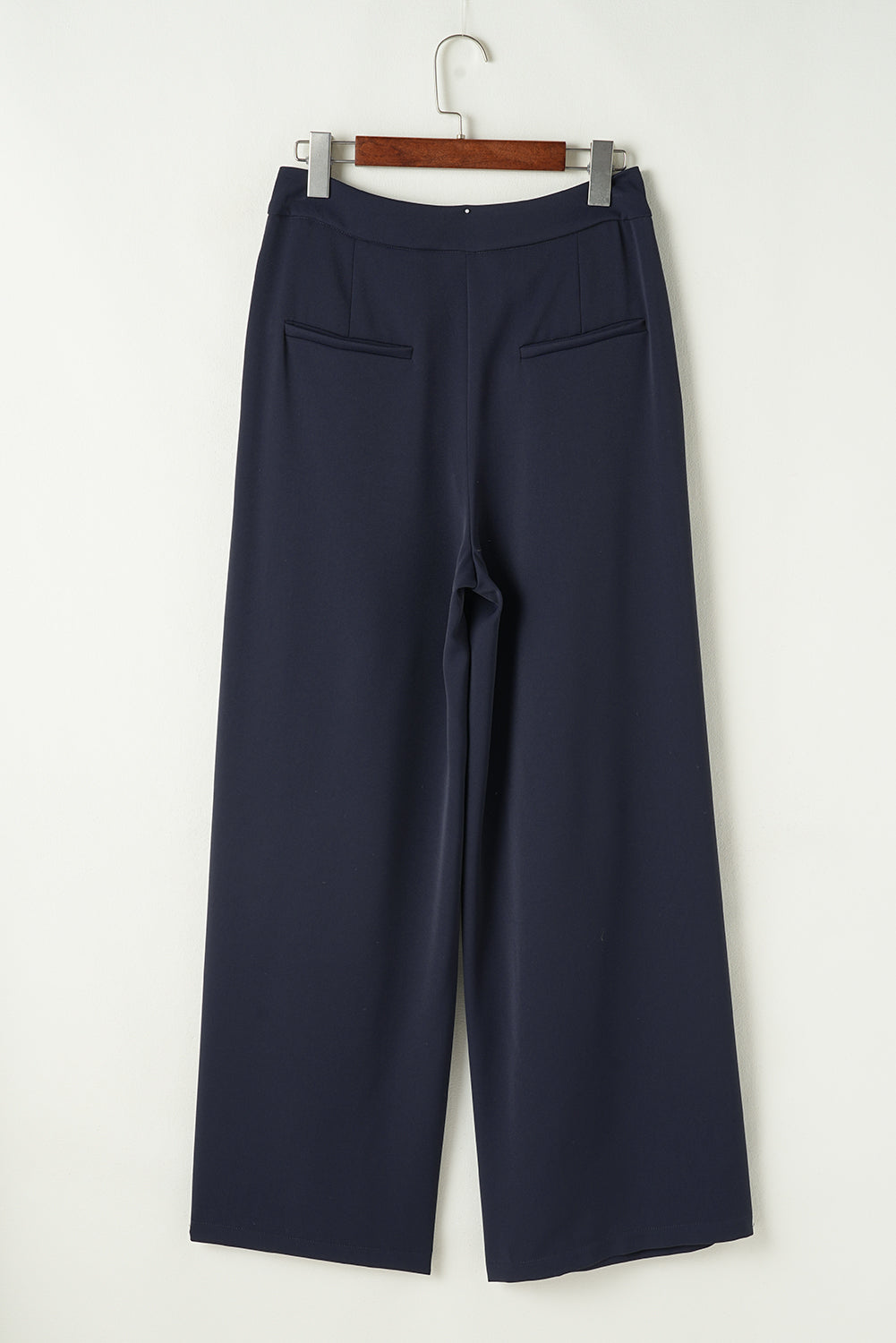 Dirty blue Dual Buttoned High Waist Pleated Wide Leg Pants Dear-Lover Dropshipping