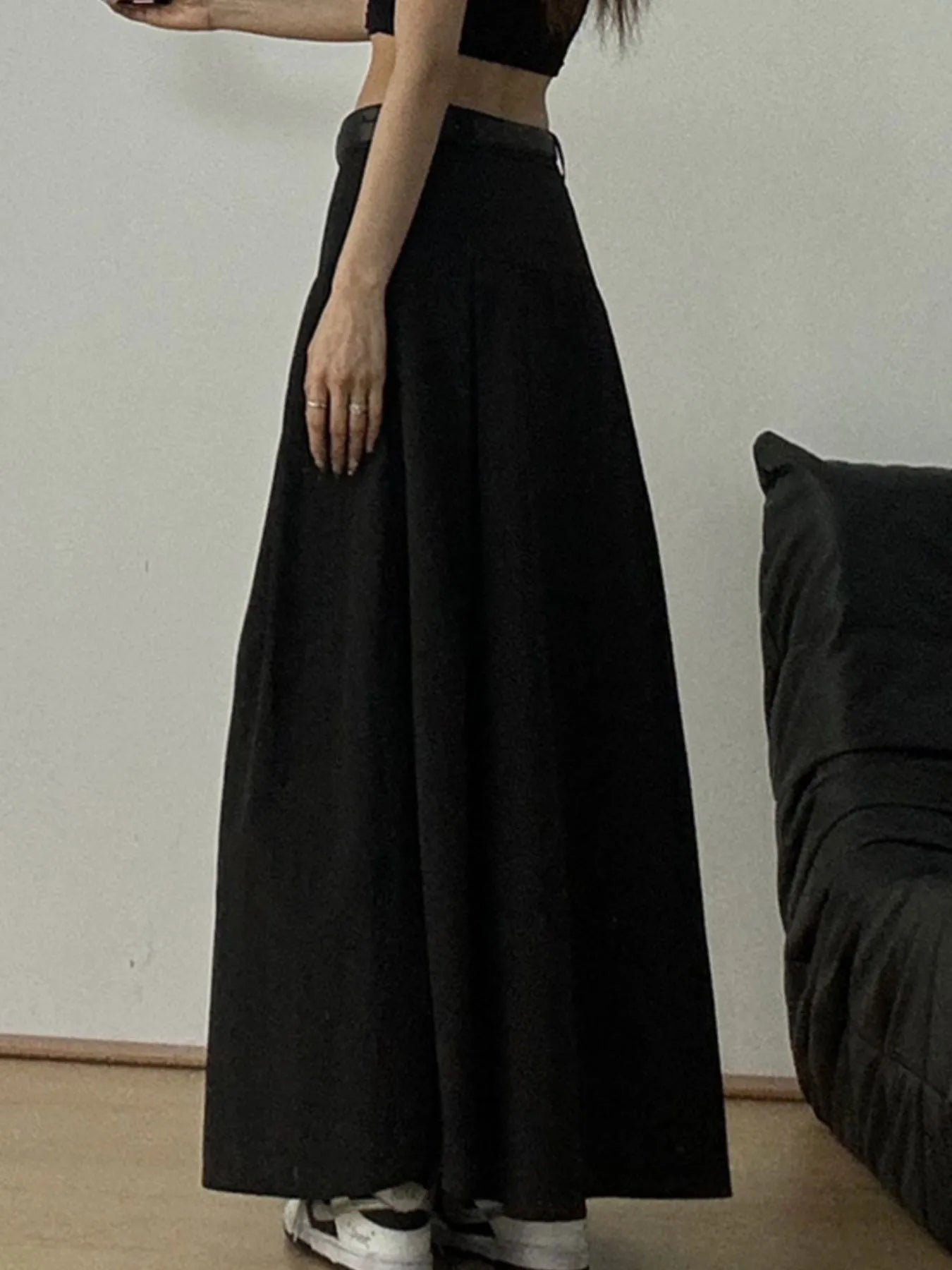 High Waist A-Line Maxi women Skirt.