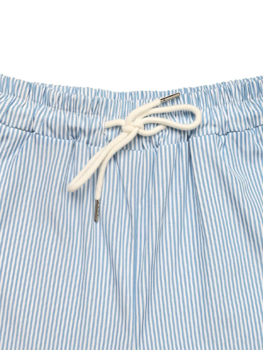 Drawstring Striped Wide Leg Cargo Pants.