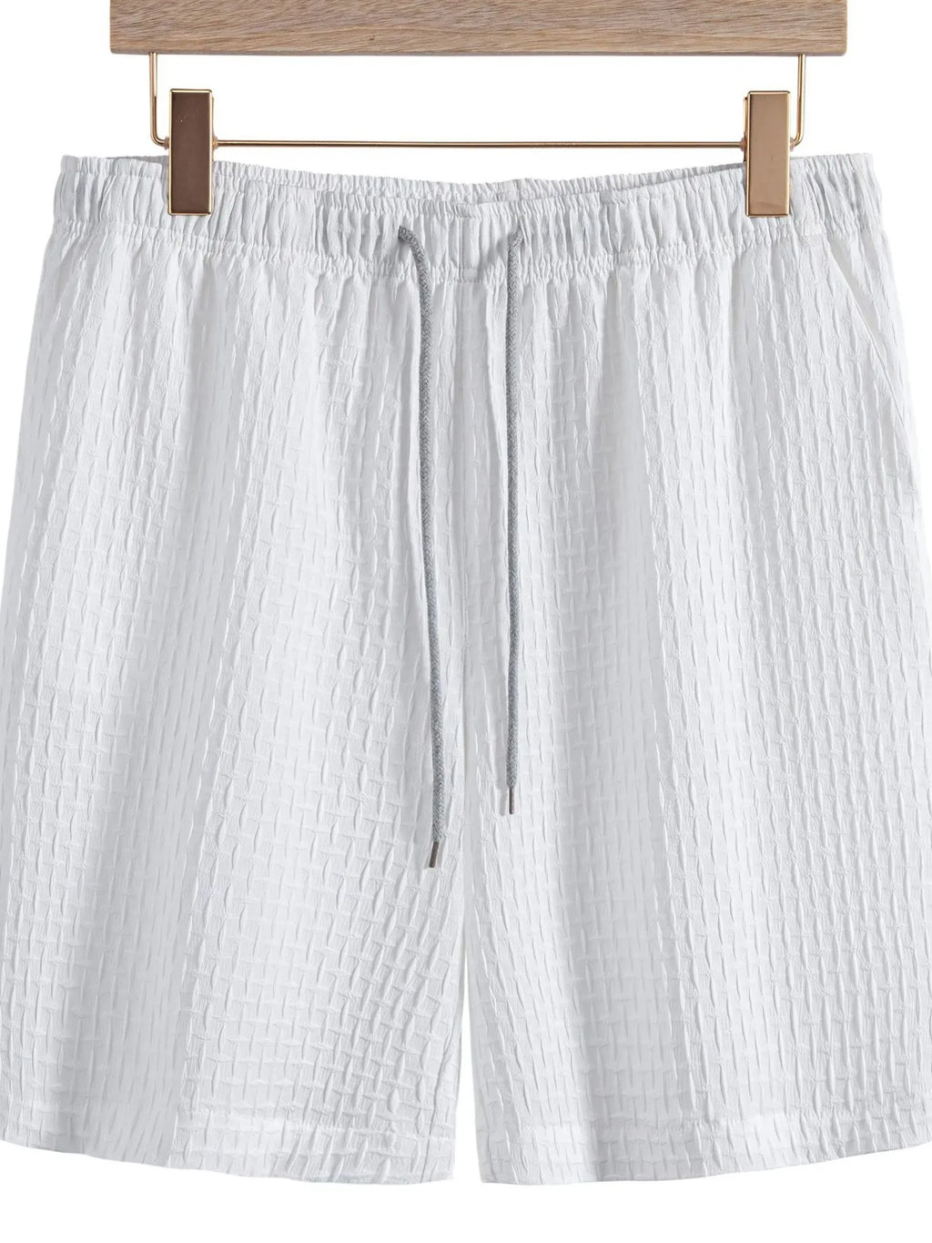 Men's Classic Textured Shorts with Elastic Waist.