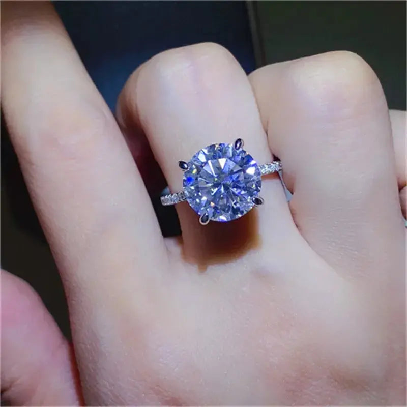 5 Carat Moissanite 925 Sterling Silver Ring.