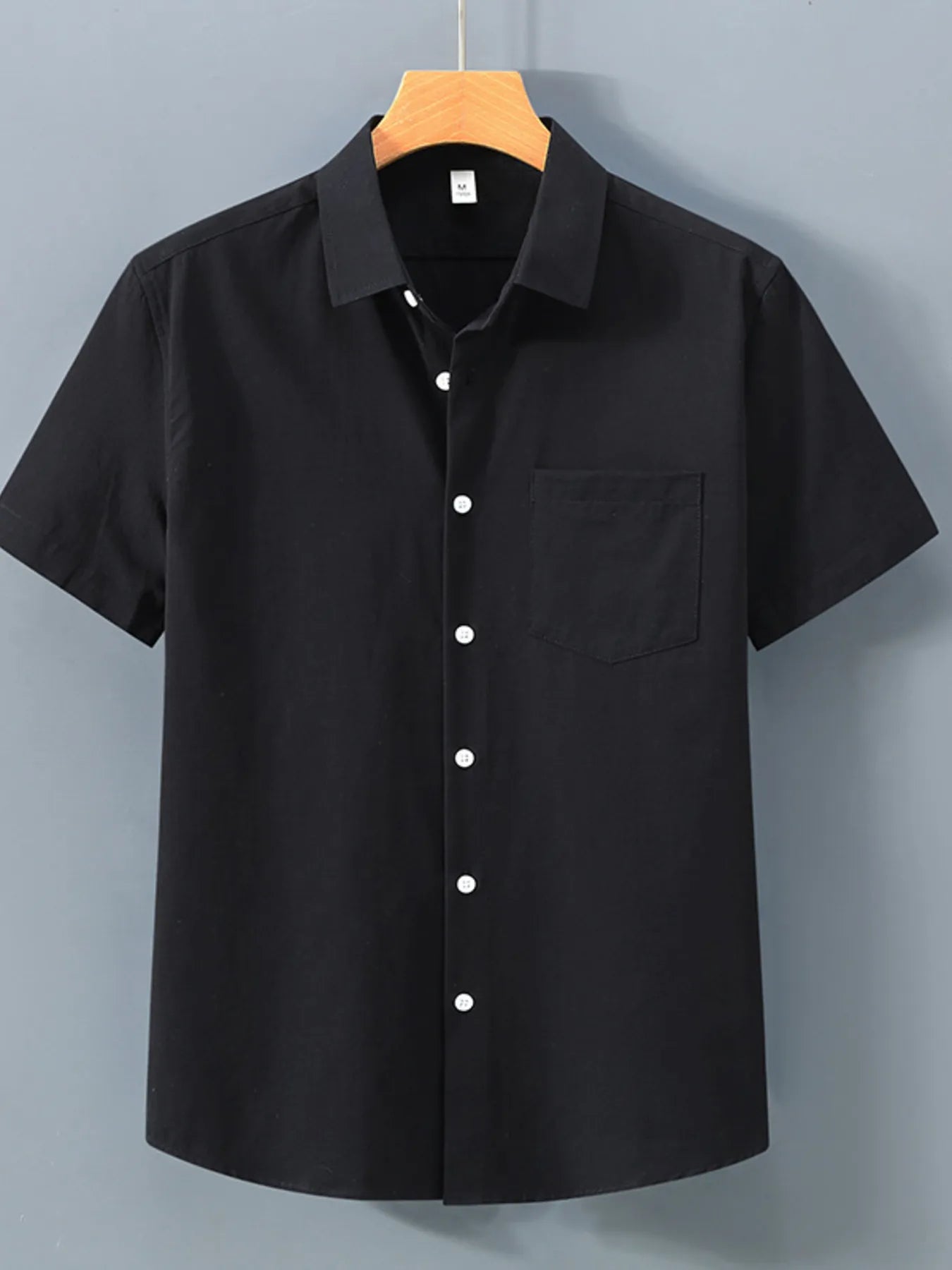 Men's Plus Size Button Up Short Sleeve Shirt.