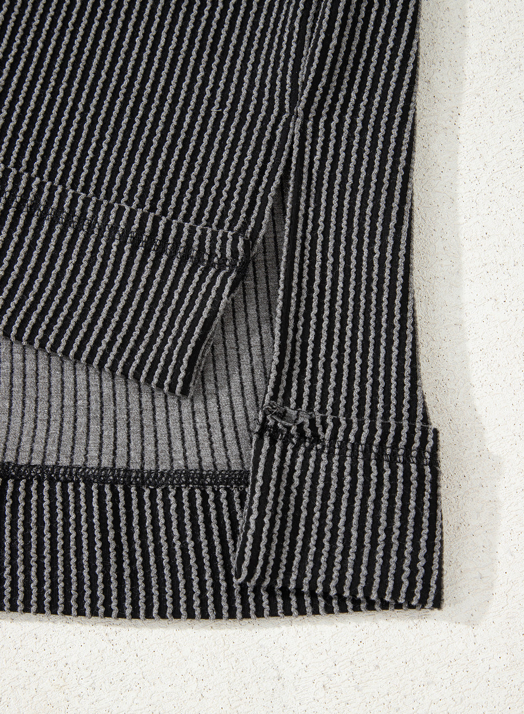 Dark Grey Corded Lantern Sleeve Top High Waist Ruffled Mini Skirt Set Dear-Lover Dropshipping