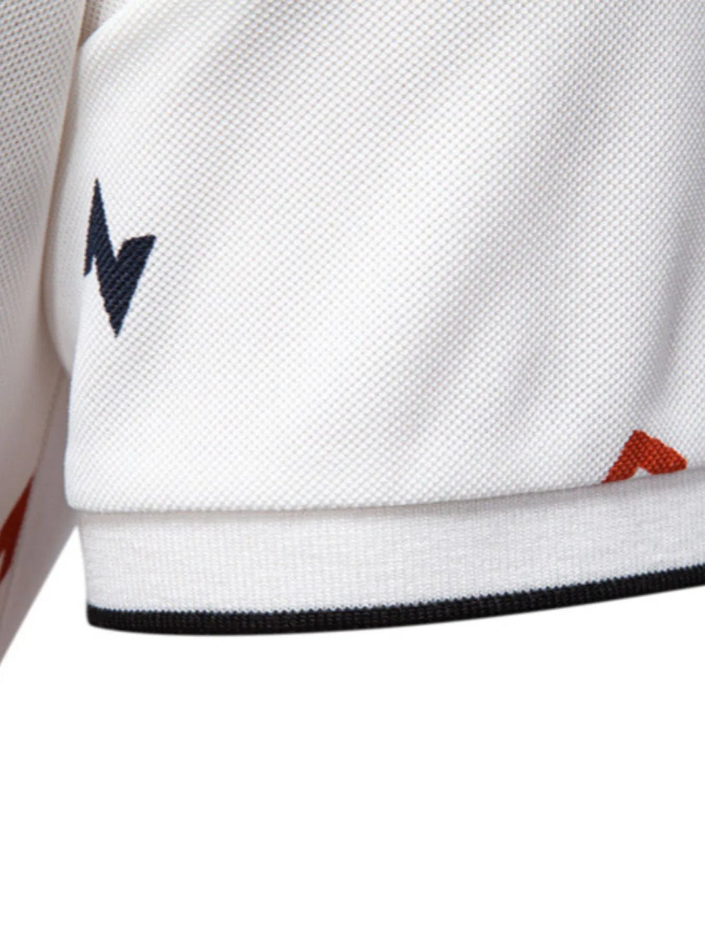 Men's Geometric Print Short Sleeve Polo Shirt.