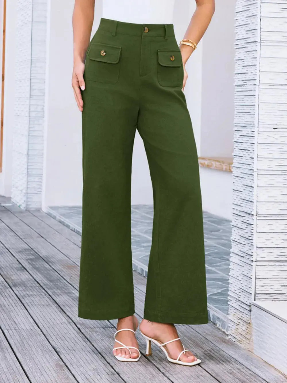 High Waist Wide Leg Pants.