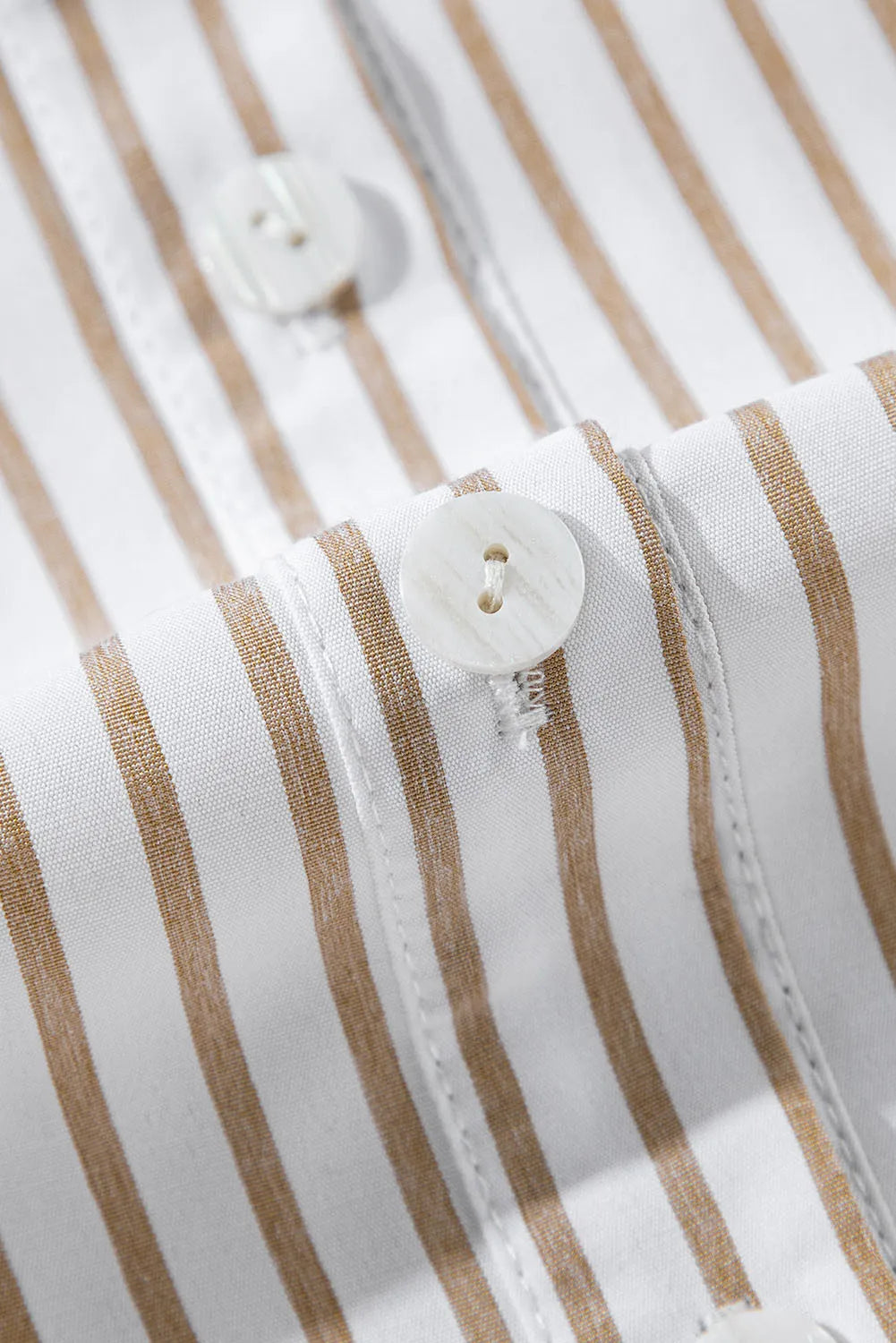 Striped Long Sleeve Mini Shirt Dress.