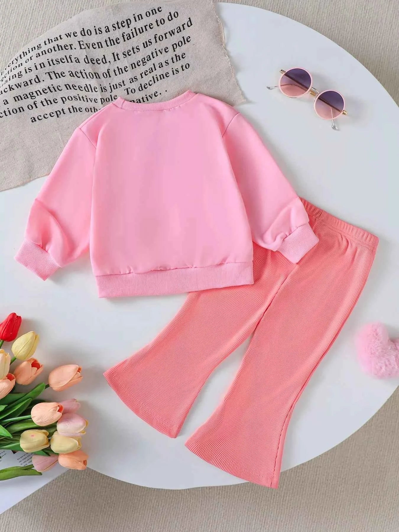 Children's Halloween Graphic Sweatshirt and Flare Pants Set