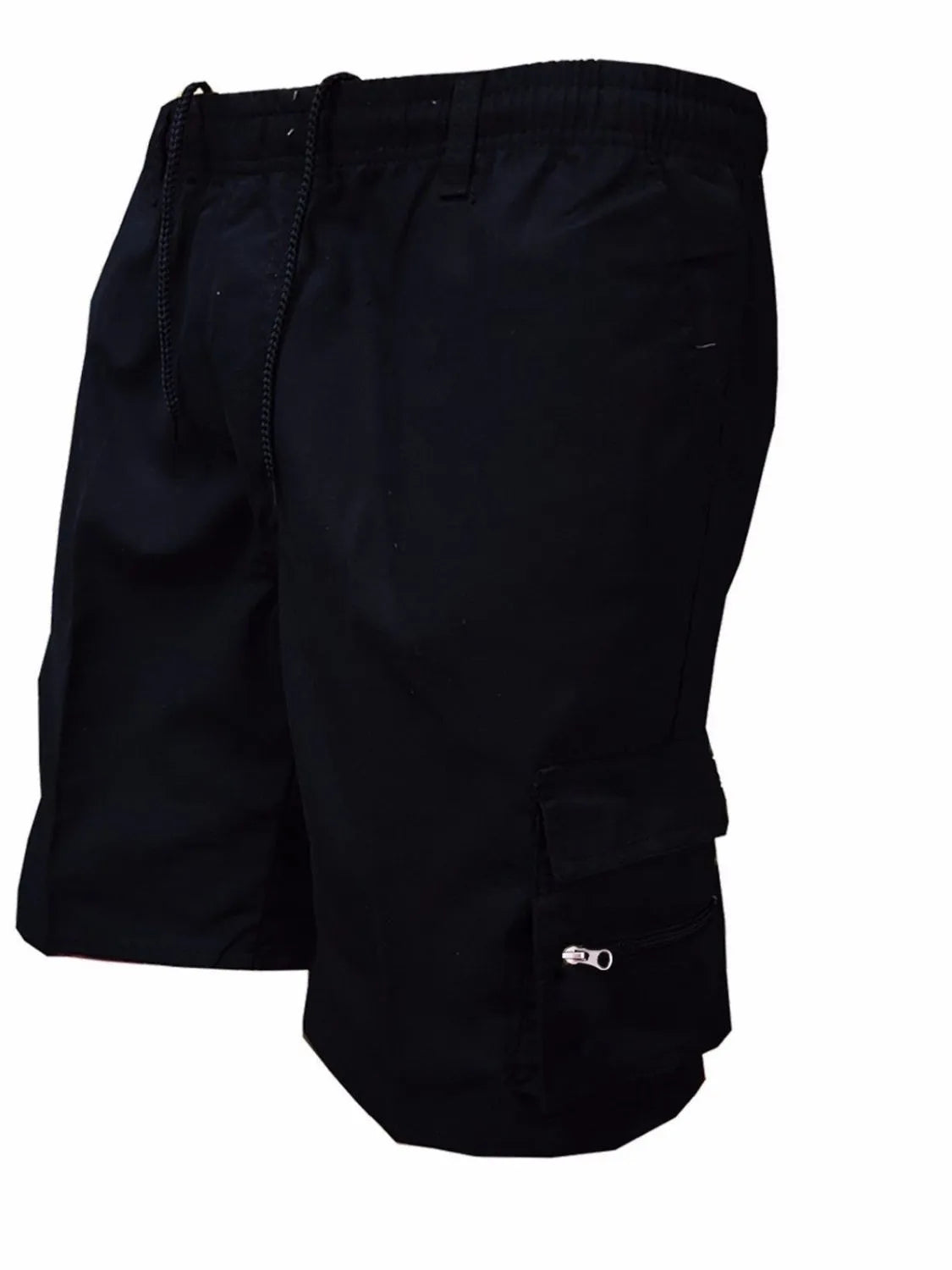 Men's Plus Size Drawstring Shorts with Cargo Pockets.