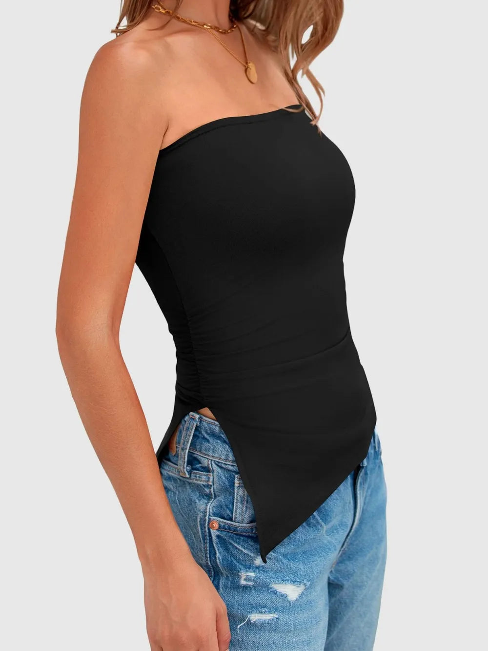 Side Slit Tube Top.